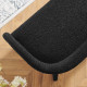 Black Boucle Open Curved Back Bench